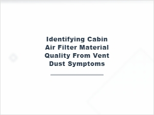 Vent Dust Clues to Cabin Air Filter Quality